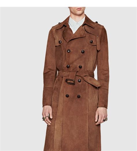 gucci mens long coat|gucci trench coat men's.